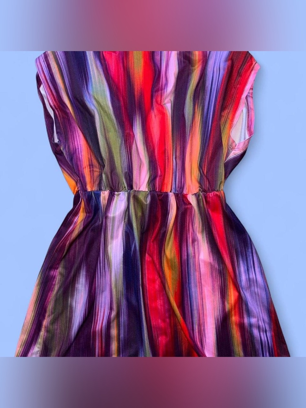 Multicolor Striped V-Neck Blouse - Picture 3 of 3